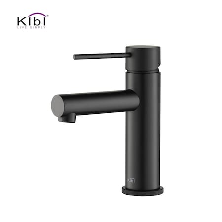 Kibi Circular X Single Handle Bathroom Vanity Sink Faucet KBF1010MB